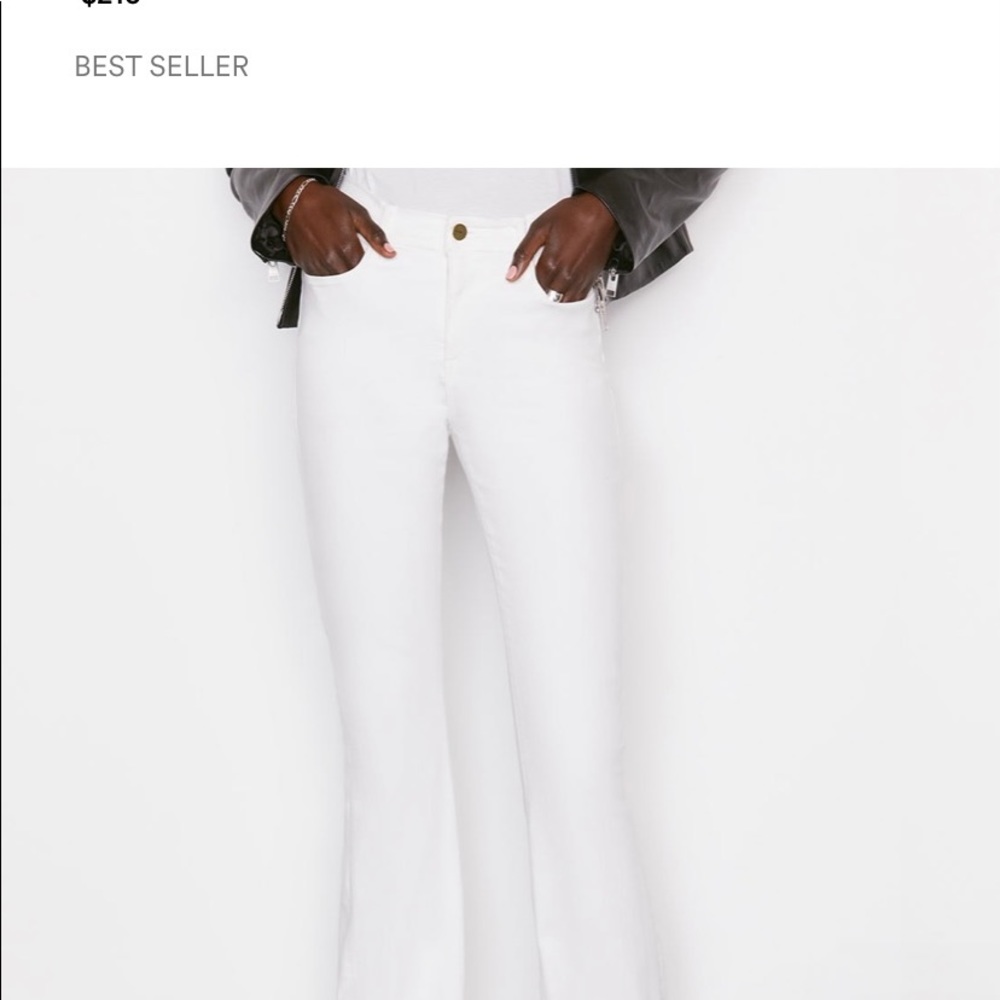 Frame Le High Flare White New